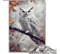Puzzle Chouette Blanche pour Adolescents 1000 Pièces, Convient aux 14 Ans et Plus Amusement en Famille C'est Un pour Toute la Famille (26x38cm)