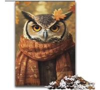 Puzzle Chouette en Automne 2000 pièces pour Adultes et Adolescents, Interaction Parent-Enfant intéressante pour réduire Le Stress (70x100cm)