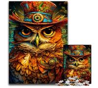 Puzzle Chouette Fantastique 1000 Pièces Puzzles en Carton pour Adultes Design Complexe pour Adolescents, Décoration DIY et Divertissement Cérébral 26x38cm/10,23x14,96 Pouces
