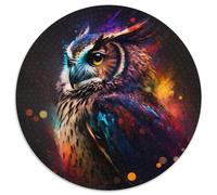 Puzzle Chouette Fantastique 1000 Pièces Puzzles pour Adultes Cadeau de Vacances Parfait pour Noël, Halloween, Pâques, Nouvel an (67,5x67,5cm)