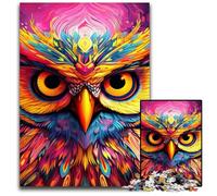 Puzzle Chouette Rose 1000 pièces en Bois pour Adultes, Casse-tête Stimulant - Jouet Relaxant pour Adolescents 50x75cm / 19,68x29,52 Pouces