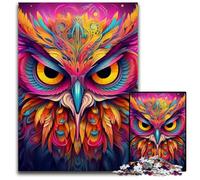 Puzzle Chouette Rose 1000 pièces pour Adultes. Divertissement Relaxant, Cadeau de Noël idéal et décoration d'intérieur. 26x38cm / 10,23x14,96 Pouces.