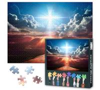 Puzzle chrétien 1000 pièces, puzzle croix adulte, Jésus est ressuscité puzzles pour adultes, 70 x 50 cm, jeu d'adresse impossible, pour toute la famille