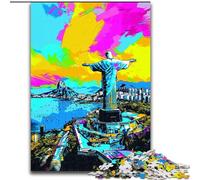 Puzzle Christ Rédempteur 1000 pièces pour Adultes et Adolescents, Interaction Parent-Enfant intéressante pour réduire Le Stress (26x38cm)