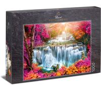 Puzzle Chutes D'eau: Puzzle 1000 Pièces - Paysage Pittoresque Avec Une Chute D'eau Dans Une Forêt Colorée