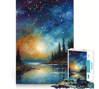 Puzzle Ciel Étoilé pour Adultes 1000 Pièces Jouet Intelligent et Apaisant Découpe Précise Pièce de Collection 38x52cm