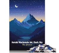 Puzzle Ciel Sombre de Nouvelle-Zélande, Jeu de Bricolage, Puzzle en Carton de qualité supérieure pour Femmes, Hommes, Enfants, Cadeaux de Noël, 1000 pièces (75 x 50 cm)