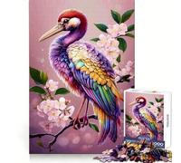 Puzzle Cigogne Arc-en-Ciel 1000 Pièces pour Adultes Jeu Intellectuel Calme et Détente Découpe Précise Cadeau Vœux du Père Noël (50x75cm)