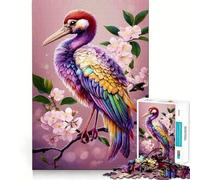 Puzzle Cigogne Arc-en-Ciel pour Adolescents 1000 Pièces Jeu de Réflexion Jouet Détente Découpe Fine Cadeau Exquis (38x52cm)
