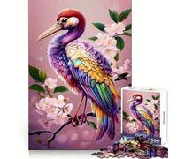 Puzzle Cigogne Arc-en-Ciel pour Adolescents 1000 Pièces Jeu de Réflexion Jouet Détente Découpe Fine Cadeau Exquis (38x52cm)