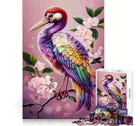 Puzzle Cigogne Arc-en-Ciel pour Adolescents 1000 Pièces Jeu de Réflexion Jouet Détente Découpe Soigneuse Cadeau Exquis (38x26cm)