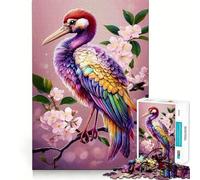 Puzzle Cigogne Arc-en-Ciel pour Adolescents 1000 Pièces Jeu de Réflexion Jouet Détente Découpe Soigneuse Cadeau Exquis (38x26cm)