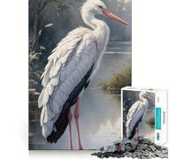 Puzzle Cigogne au Bord de l'eau pour Adolescents, 1000 pièces, Jouet Intelligent, Loisirs, découpe précise, Cadeau saisonnier 38x26cm
