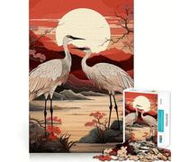 Puzzle Cigogne Nature pour Adultes 1000 Pièces Jeu de Réflexion Amusant et Paisible Découpe Précise Liste de Souhaits du Père Noël (50x75cm)