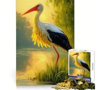 Puzzle Cigogne Sérénité pour Adultes 1000 Pièces Jeu de Logique Clair Loisirs Découpe Parfaite Cadeau Créatif (38x52cm)