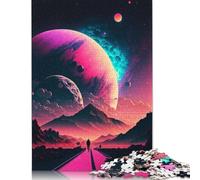 Puzzle cinématographique Cosmos Vaporwave 1000 pièces pour Adultes, difficulté : Jouets éducatifs, Jeux, décoration familiale, 1000 pièces (38 x 26 cm)