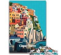 Puzzle Cinque Terre Italie pour Adolescents 2000 pièces, activité familiale avec Affiche et fiche de Questions pour Les 14 Ans et Plus (2000 pièces, 70x100cm)