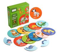Puzzle Circulaire d'appariement d'animaux, Jouets de Jeu de société éducatifs précoces, Focus interactif et entraînement logique pour Enfants, Cadeau pour Enfants