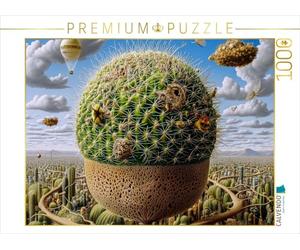 Puzzle · Cité du Cactus sphérique et Jungle Urbaine | Des boules de cactus alignées · une architecture du désert d'un… · 1000 pièces · Format assemblé 64 × 48 cm · CALVENDO Puzzle