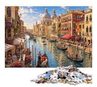Puzzle Cité sur l'eau en Bois 1000 Pièces, Cadeau pour Fans de Puzzle