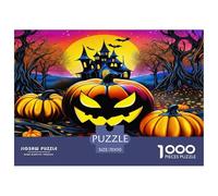Puzzle Citrouille Lumineuse De 1000 Pièces pour Adultes,Fantasy Château Un Jeu De Dexérité Très Difficile Puzzle Jeu D'intelligence l'art De La Décoration Moderne 70x50cm/1000pcs