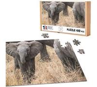 Puzzle classique 100 pièces - Fabulous - Bébé Éléphant dans la Savane (39,2 x 26,2 cm) G
