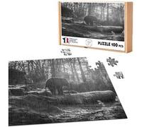 Puzzle classique 100 Pièces - Fabulous - Éléphanteau Escalade un Tronc (39,2 x 26,2 cm) G
