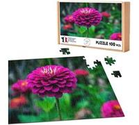 Puzzle classique 100 Pièces - Fabulous - Macro d'un Dahlia Rose Fleur Rose (39,2 x 26,2 cm) Rose G
