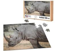 Puzzle classique 100 pièces - Fabulous - Rhinocéros Blanc (39,2 x 26,2 cm) Blanc G