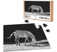 Puzzle classique 100 pièces - Fabulous - Zèbre Photo Noir et Blanc (39,2 x 26,2 cm) G