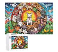 Puzzle Classique, 1000 PCS, Représentant Circle of Animals Zodiac Signs, comme Loisir Apaisant pour Les Passionnés, pour Les Heures De Détente