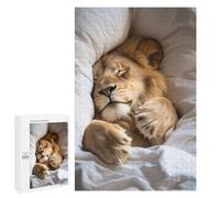 Puzzle Classique, 1000 PCS, Représentant Sleeping Lion, comme Défi Relaxant pour Les Amateurs De Puzzles, pour Partager Un Jeu