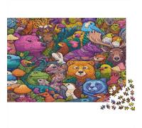 Puzzle Classique 1000 Pièces Animals pour Adultes, Carton Robuste, Un Monde Animalier Vibrant, Plein de Couleurs et de Vie Anti-Stress Et Entraînement Mental, Idée Cadeau, 52x38cm/1000pcs