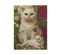 Puzzle Classique, 1000 Pièces，Chat de Jardin，Puzzles 3D pour Adultes Défi De Résoudre des Puzzles, Puzzles pour Enfants De 8 À 10 Ans（38x26cm）-H87