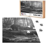 Puzzle classique 280 Pièces - Fabulous - Éléphanteau Escalade un Tronc (40 x 30 cm) G