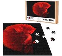Puzzle classique 280 Pièces - Fabulous - Poisson Combattant Dragon Rouge Vie (40 x 30 cm) Rouge G