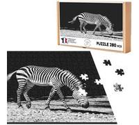 Puzzle classique 280 pièces - Fabulous - Zèbre Photo Noir et Blanc (40 x 30 cm) G