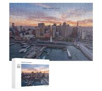 Puzzle Classique, 300 PCS, Représentant San Francisco Sunset Skyline -1, comme Loisir Apaisant pour Les Passionnés, pour Les Heures De Détente