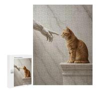 Puzzle Classique, 500 PCS, Représentant Creation of Adam with Cat, comme Activité À Partager Entre Adultes Et Familles, À La Maison