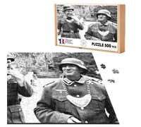 Puzzle Classique 500 pièces Bourvil Louis De Funes Tournage La Grande Vadrouille Complices