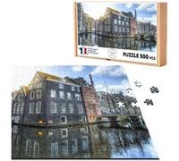 Puzzle classique 500 Pièces - Fabulous - Canaux D'Amsterdam Hollande Pays-Bas (48 x 34 cm) G