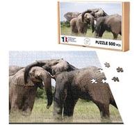 Puzzle classique 500 Pièces - Fabulous - Caresses d'Éléphants D'Afrique (48 x 34 cm) G