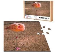 Puzzle classique 500 Pièces - Fabulous - Gros Plan de Flamand Rose Endormi (48 x 34 cm) Rose G