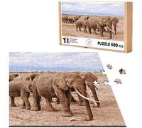 Puzzle classique 500 Pièces - Fabulous - Horde d'Éléphant dans la Savane (48 x 34 cm) G