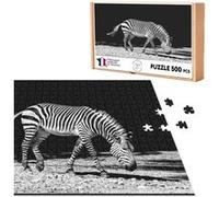 Puzzle classique 500 Pièces - Fabulous - Zèbre Photo Noir et Blanc (48 x 34 cm) G