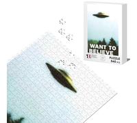 Puzzle Classique 540 pièces I Want to Believe Alien Ovni Extraterrestres