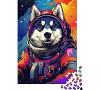 Puzzle Classique Adulte 1000 Pièces, Husky Astronaut-66, 38x26cm/1000pcs | Pour une activité calme après les repas de fête : ce puzzle adulte 1000 pièces offre une activité classique pour Noël.