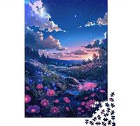 Puzzle Classique Adulte 1000 Pièces, Nightscape River, 52x38cm/1000pcs | Pour un hobby calme : ce puzzle 1000 pièces adulte offre aux adultes une activité intérieure prenante.