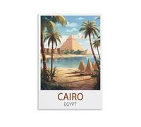 Puzzle Classique de 1000 pièces, Affiches du Caire (Égypte), Puzzle Stimulant, Jeu de Puzzle pour Toute la Famille (Femmes et Hommes), Thème : 70 x 50 cm