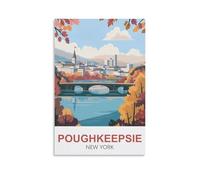 Puzzle Classique de 1000 pièces, Poughkeepsie, New York. Un Puzzle Stimulant, idéal pour Toute la Famille (Femmes et Hommes). Dimensions : 38 x 26 cm.